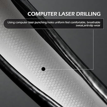 Car Carbon Fiber Steering Wheel Cover, D-shape Anti-slip Breathable Steering Wheel Protector, Four-season Interior Accessory, Universal for Most Cars (Black #D-shape)