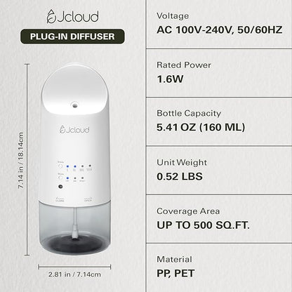 JCLOUD Plug in Diffuser Covers Up to 500 Sq. Ft.