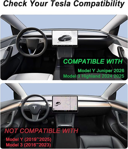 Phone Mount Holder Only for Tesla Model 3 Highland Model Y Juniper 2026 with 15W Wireless Charging, Tesla Phone Charger for Magsafe, Model 3 Model Y Accessories 2025, for iPhone 16 15 14 13 12 Series