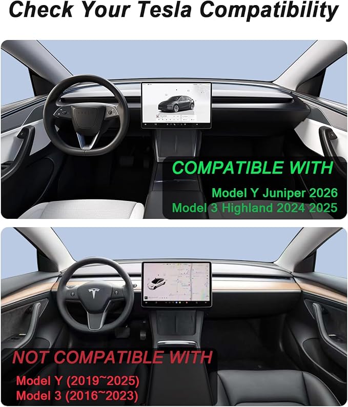 Phone Mount for Tesla Model 3 Highland Model Y Juniper 2026, Magnetic Phone Holder for Tesla Model 3 Model Y Accessories, Easy Installation for MagSafe, Compatible with iPhone 17 16 15 14 13 12