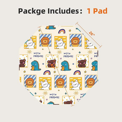 PJYuCien Washable Pee Pads for Dogs 1 Pack, 67" x 26" Octagonal Non-Slip and Leak-Proof Pee Mat, Puppy Training Pads for Whelping, Playpen, Crate, Bed （24/30/36/42'' 8 Panels Pen）