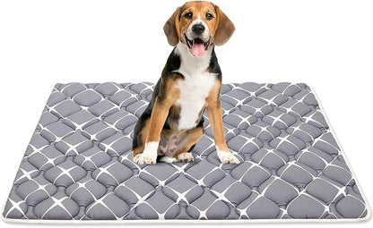 Bubble bear Dog Crate Mat - Ultra Soft, Washable & Anti-Slip Kennel Pad for Small/Medium/Large Dogs, Dark-Hued to Hide Stains (36"x23")