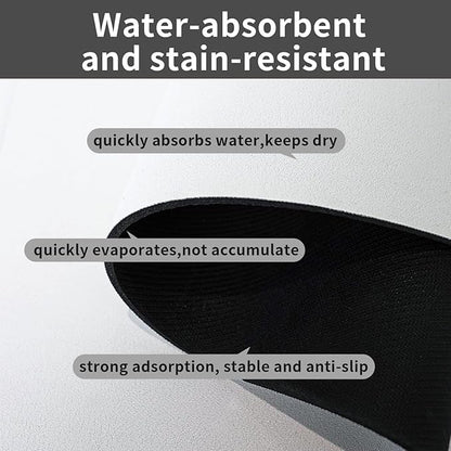 Kawaii Paws Dog Food Mat Absorbent Bowl Mats No Stains Quick Dry Waterproof Pet Cat Placemats for Food and Water, 30x45cm