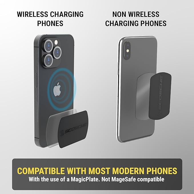 Scosche MPWD2PK-UB MagicMount Pro Magnetic Car Phone Holder - Strong Magnet Mount for iPhone and Android - Secure Mount for Car Window/Dash - Universal 360° Adjustable Mobile Cell Holder - 2-Pack