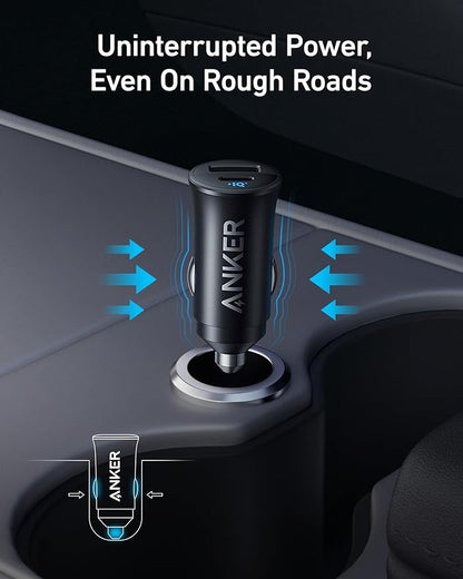 Anker USB-C Car Charger, 30W 2-Port Type-C Car Adapter, iPhone Car Charger with Power IQ 3.0, for iPhone 17/16/15/14/13 Series, Samsung Galaxy S25/S24/S23/S22/S21 Series, iPad Pro, AirPods, and More