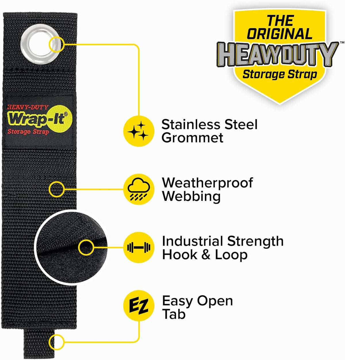 Heavy-Duty Wrap-It Storage Straps, Assorted 9 Pack - Hook and Loop Extension Cord Organizer Hanger, Cord Wrap Keeper, Cable Straps for Cords, Hoses, Rope, RV, Boat and Garage Storage and Organization