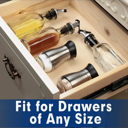Shelf Liner, Drawer Liner, 2 Rolls x 12 Inches x 20 FT Cabinet Liner for Kitchen Cabinets Non-Adhesive Shelf Liners, Waterproof Shelf Paper with Non-Slip, Durable Liners, Clear