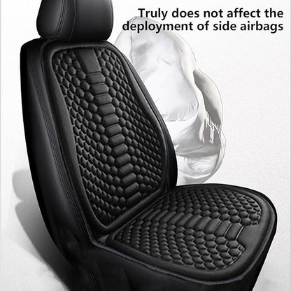 Car Seat Cushion Front Seat, Breathable Lumbar Support Car Seat Cushion for Long Sitting, Non-Slip Car Seat Pad (Black)