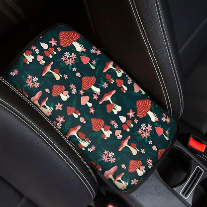 JoyLamoria Mushroom Automotive Armrest Pad Protector for Women Mushroom Car Armrest Cover Easy Install