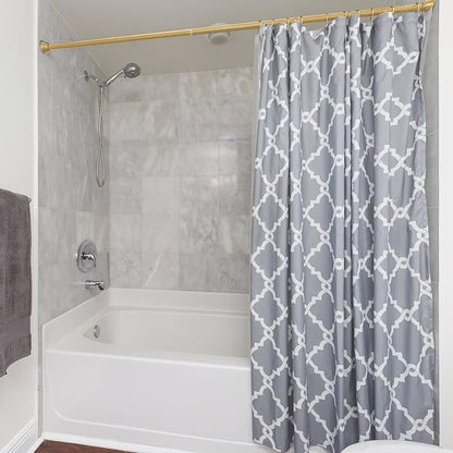 BLACK+DECKER Tension Shower Curtain Rod 42-72 Inch – Drill-Free Adjustable Curtain Rod, Rust-Resistant Stainless Steel Tension Curtain Rod for Shower, Bathroom, Window, Closet – 35 lb Capacity