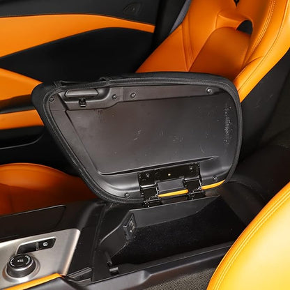 Center Console Cover Pad for Chevrolet Corvette C7 2014-2019 Accessories, Console Arm Rest Lids Cover Mat, Car Armrest Seat Box Cushion Protector, Armrest Pillow, Auto Armrest Cover (Fabric_A)