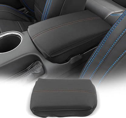 CDEFG for Ford Mustang 2024-2025 2026 Center Console Cover Armrest Box Cover for Mustang 2024 2025 2026 Accessories Console Arm Rest Protector Thickened Orange Line