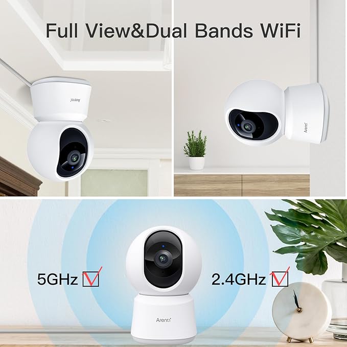 ARENTI 5G Indoor Security Camera, 4MP Pet Camera