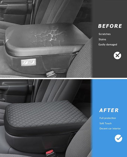 INTGET Center Console Cover for 2002-2012 Dodge Ram 1500 2500 3500 Accessories Interior Middle Armrest Arm Rest ST, SLT, Laramie, Sport, TRX4 Cushion Pad Protector(Fit for Jump Seat Console)