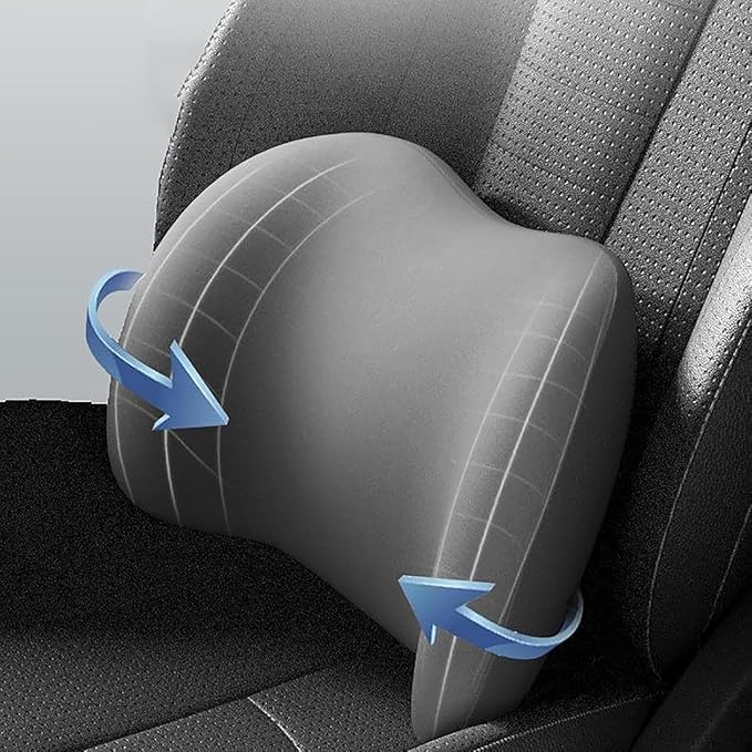 Headrest Lumbar Pillows Car Seat for Honda HRV CRV CRZ BRV 2001-2025, Ergonomic Neck Back Support Cushion, Comfortable Breathable Washable Cover, Memory Foam, Blue