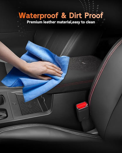 CDEFG for Nissan Frontier 2022-2025 2026 Center Console Cover Armrest Box Cover for Frontier (S, SV, SL, Pro-X, Pro-4X) Accessories Console Arm Rest Protector Red Line