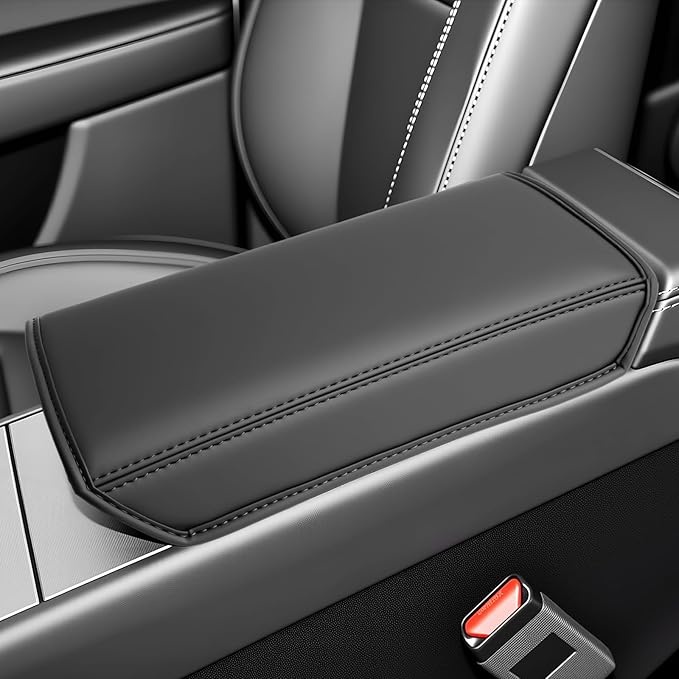 SKTU for 2025 2026 Tesla Model Y Armrest Cover for 2025 2026 Tesla Model Y Center Console Cover Tesla Model Y 2025 2026 Accessories Console Cushion 2025 2026 Model Y Seat Box Cover [Durable, Soft]