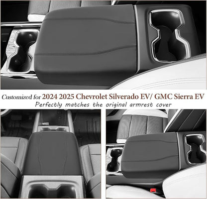 SKTU Upgrade 2024 2025 2026 Chevy Silverado EV Center Console Cover 2024-2026 Silverado EV Armrest Cover Silverado EV Console Pad 2024 2025 2026 Chevy Silverado EV Accessories Center Console Cushion