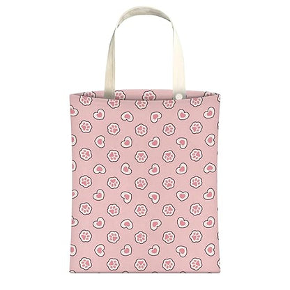 Cute Car Trash Can, Hanging Canvas Car Back Seat Organizer and Storage Bag, Funny Car Trash Bag For Travelling, Outdoor Cute Pink Heart Paw