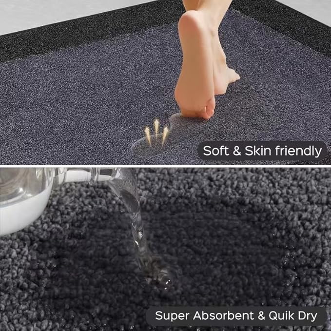 DOMUSTEX Machine Washable Kitchen Rug 32" x 84", Non Slip Kitchen Mat for Floor, Absorbent Entrance Runner Rug for Bedroom, Hallway, Bathroom, Door (Roll Packing)