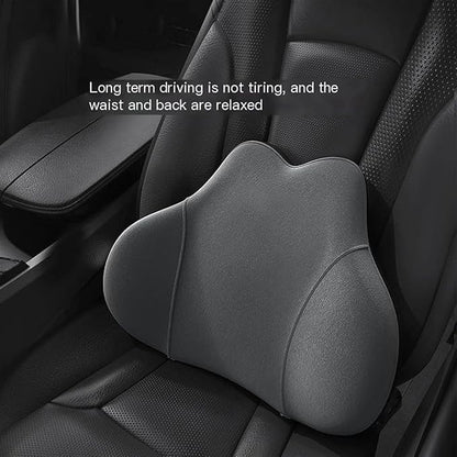 Headrest Neck Lumbar Pillows Car Seat for Toyota Hilux 2022-2024, Universal Ergonomic Back Support Cushion, Comfortable Breathable Cover for Office Home, B/Gray