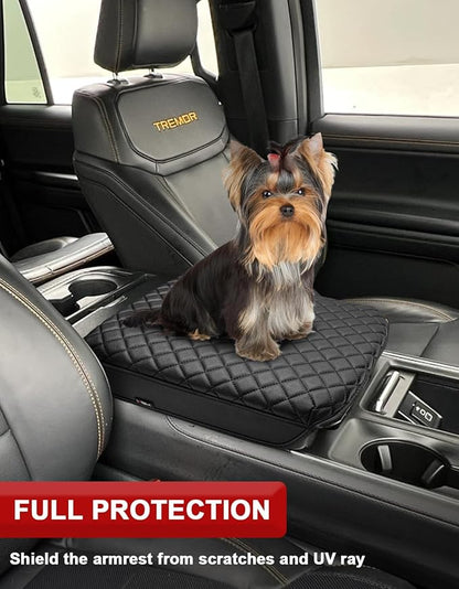 KBH Center Console Armrest Cover for 2025 2026 Ford Expedition, Bucket Seat, Durable Arm Rest Cover for Car, Thick Cushion Pad, Black