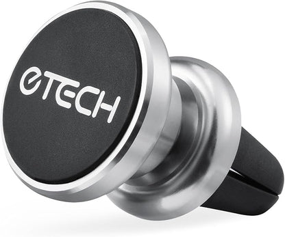 eTECH Magnetic Phone Car Mount Holder, Magnetic Mount Universal Air Vent (Silver)