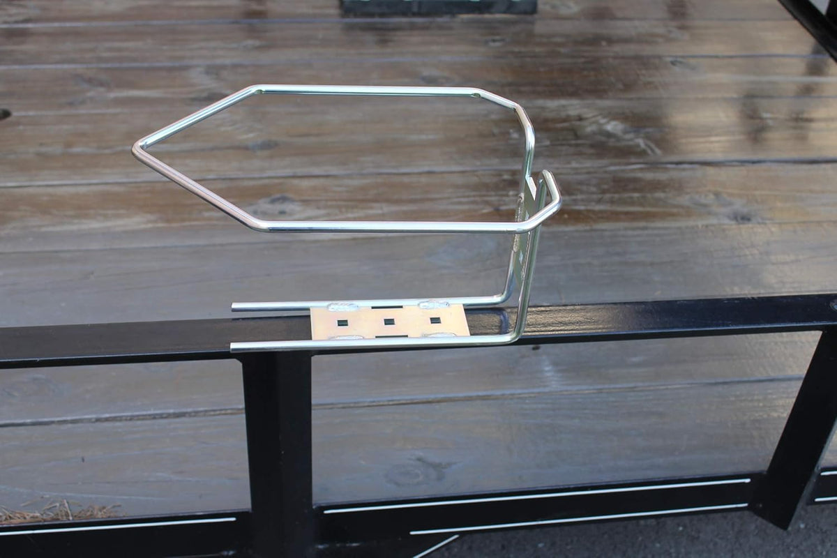 Jungle Jim's 2.5 Gallon Gas Can Holder for Utility Lawn and Landscape Trailers Mounting Bracket Lockdown