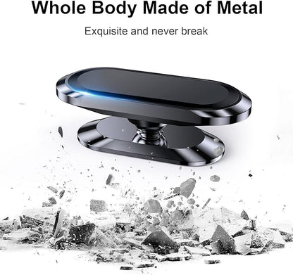 【2-PACK】Magnetic phone holder for car, [ Super Strong Magnet ] [ with 4 Metal Plate ] iPhone Magnetic car mount for cell phone, [ 360° Rotation ] Universal Dashboard adhesive Car Magnetic Phone Mount