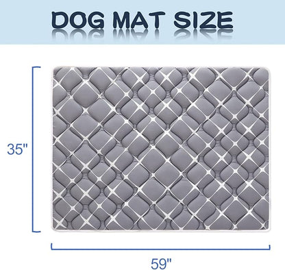 Bubble bear Dog Crate Mat - Ultra Soft, Washable & Anti-Slip Kennel Pad for Small/Medium/Large Dogs, Dark-Hued to Hide Stains (59"x35")