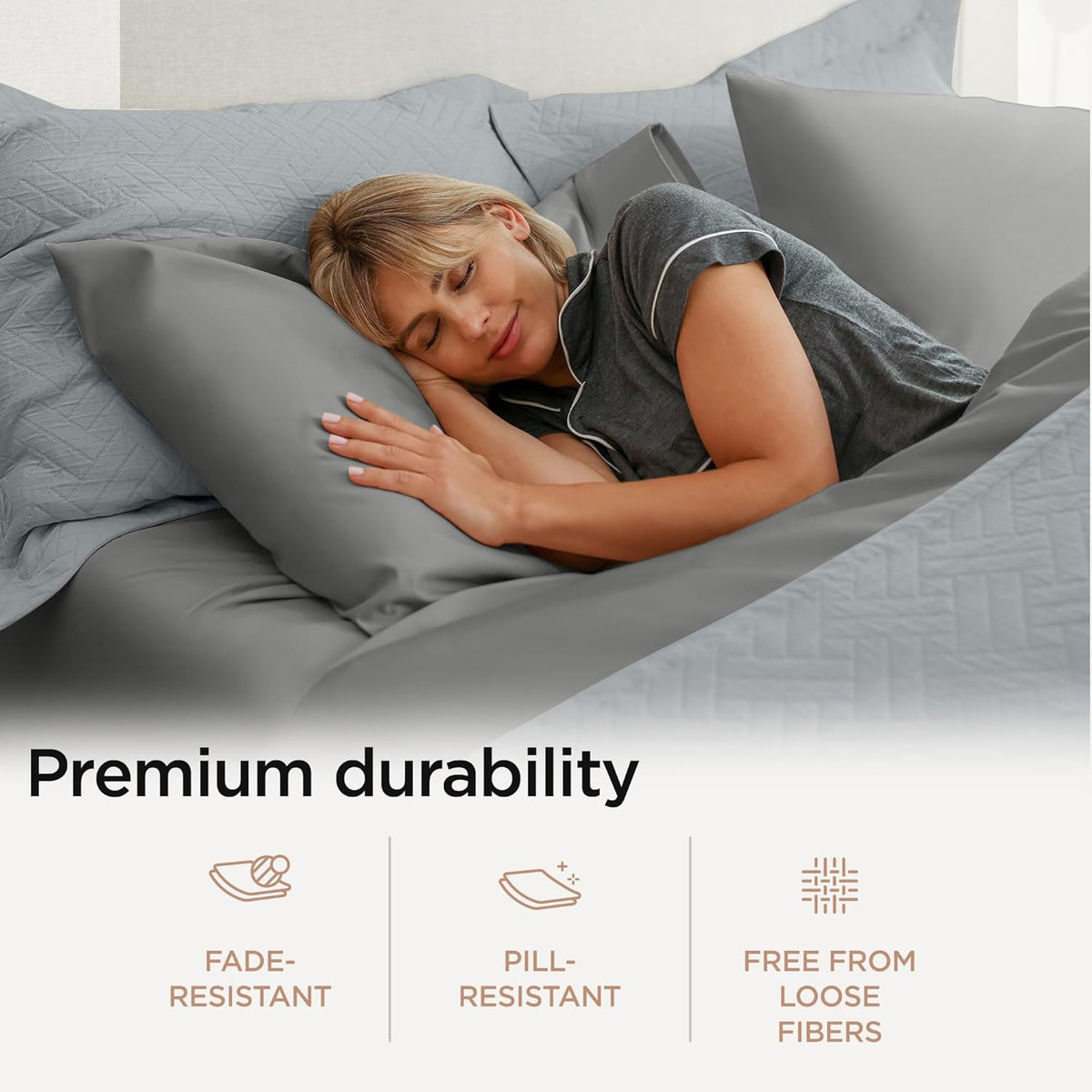 Threadmill Luxury Full Size Sheets | 656 Thread Count Certified Supima Cotton Sheets for Full Size Mattress | 5-Star Hotel Quality 4 Piece Bed Sheets with Extra Deep Pocket |Dark Grey Sheet