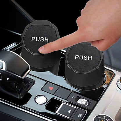 Car Trash Can Bin with Lid - Car Garbage Can with 20pcs Trash Bags for Cup Holder - Black Leakproof Mini Vehicle Trash Bin for SUV Truck - Small Car Organizers and Storage for Door Front Back Seat
