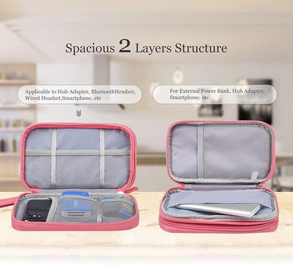 Electronic Organizer Travel USB Cable Accessories Bag/Case,Waterproof for Power Bank,Charging Cords,Chargers,Mouse,Earphones Flash Driver