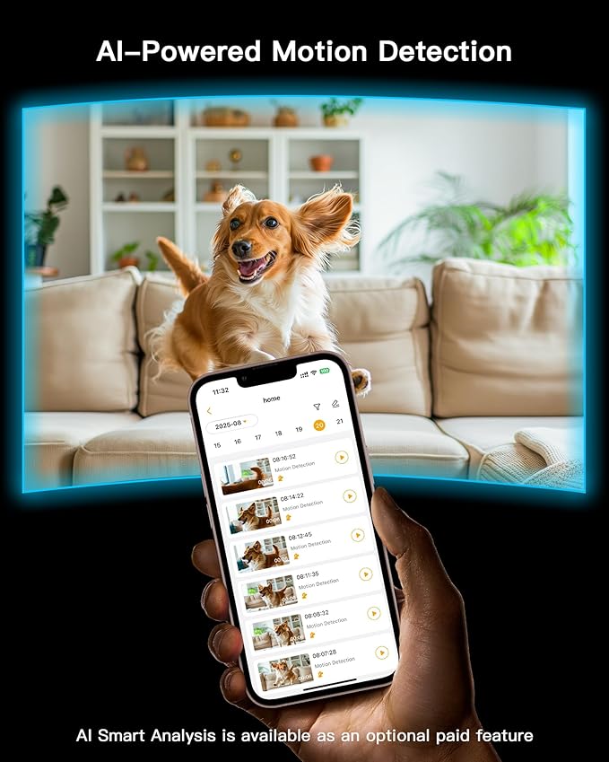 ARENTI 5G Indoor Security Camera 2 Pack, 4MP Pet Camera