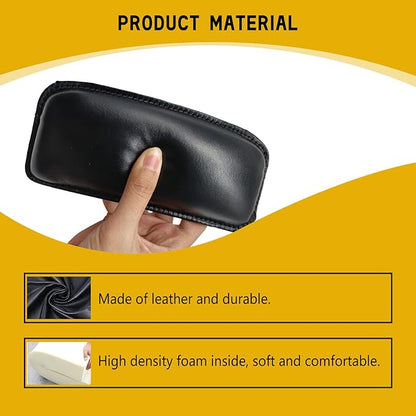 2PCS Car Center Console Knee Leg Elbow Pad, Leather Armrest Cover Cushion Leg Support Relieve Fatigue, for Most Cars, Universal Automotive Interior Accessories
