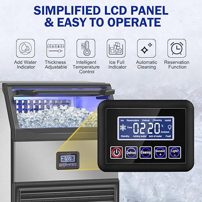 Commercial Ice Maker Machine, 350Lbs/24H