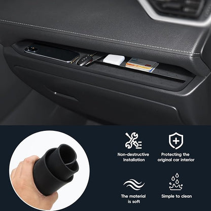 auovo Passenger Storage Organizer Mat Compatible with Toyota RAV4 Accessories 2025 2024 2023 2022 2021 2020 2019 RAV-4 Drivers Side Cubby Organizer Passenger Glove Box Organizer Tray (3PCS)