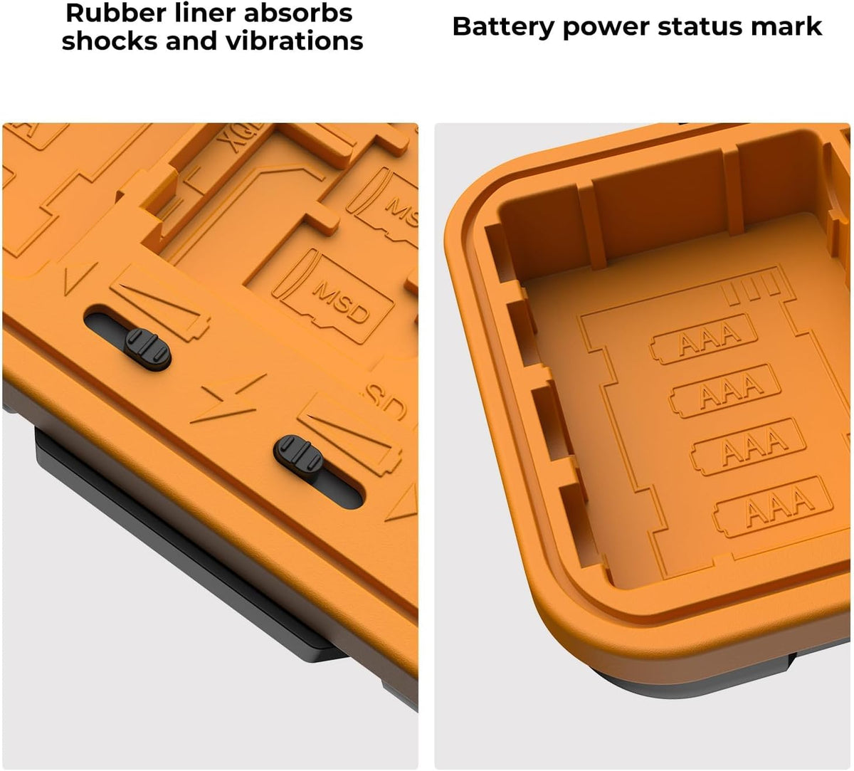 K&F CONCEPT Camera Battery SD Card Holder for 4 SD Cards/6 TF/2 CF/2 XQDs Cards, 2 Slots Battery Storage Case, Water-Resistant Anti-Shock Case for DSLRs, Action Camera Batteries, NP-FZ100