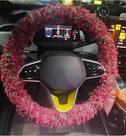 DIY Winter Non-Slip Personalized Protective Cover, Steering Wheel Covers, for All Seasons, Breathable, Sweat-Absorbent Car Steering Wheel Cover(Colour 10)