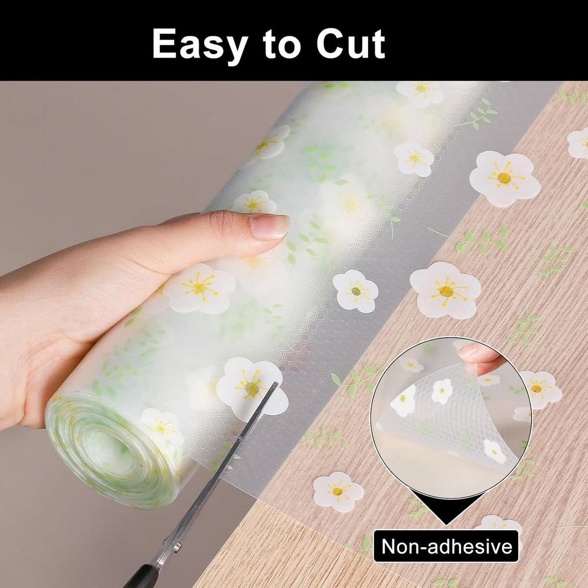 Cooyes Shelf Liner – Premium Non-Adhesive Cabinet & Drawer Liner for Kitchen – Waterproof Shelf Paper with Modern Pattern – Durable EVA Cabinet Mat – Easy to Cut （17.5" W x 78.7" L）