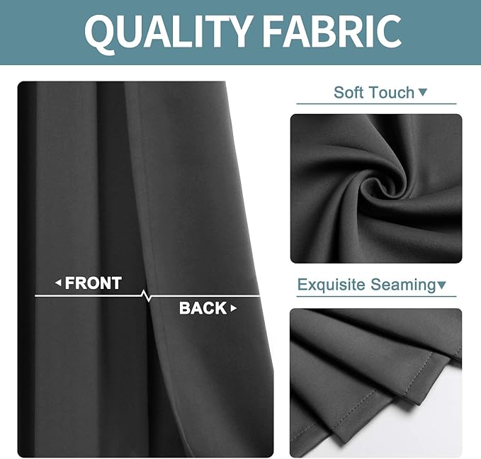 ChrisDowa Blackout Curtains 120 Inches Long