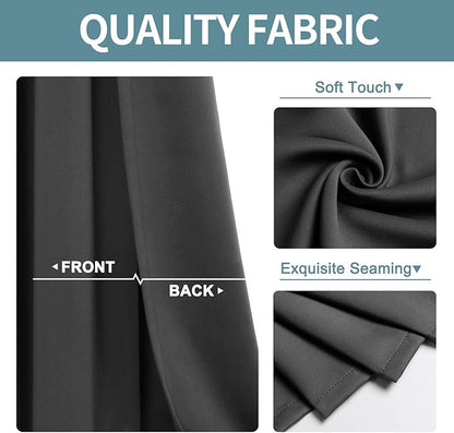 ChrisDowa Blackout Curtains 120 Inches Long