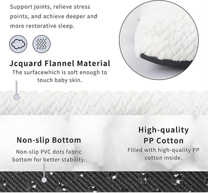 Necesitar 18 inch Dog Crate Bed Dog Mats for Sleeping,Up to 10 lbs Fluffy White Puppy Pad XXS
