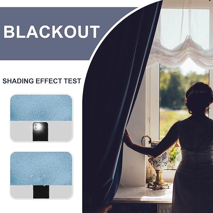 JIUZHEN Blackout Curtains for Bedroom– Thermal Insulated, Noise Reducing Room
