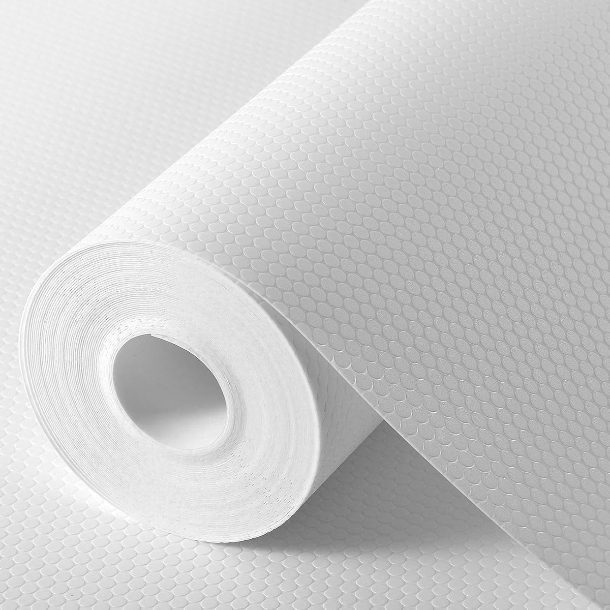 White Shelf Liners for Kitchen Cabinets Non Adhesive Drawer Liner for Bathroom Waterproof Refrigerator Liners for Shelves Fridge Plastic Mats Cabinet Cupboard Liner 17.5 x 157.4 Inches