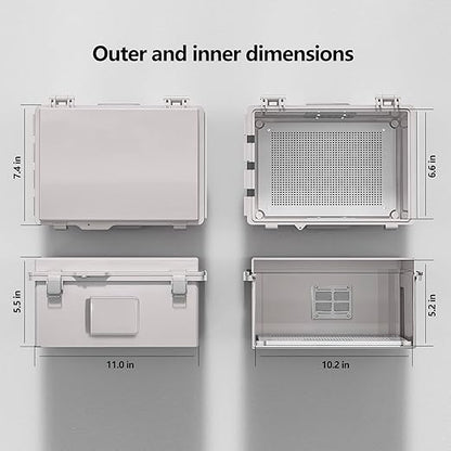 Electrical Junction Box, Ventilated Design, Cable Grommets, Indoor/Outdoor Use