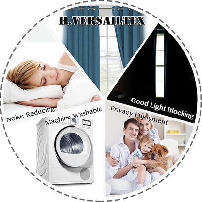 H.VERSAILTEX 100% Blackout Curtains