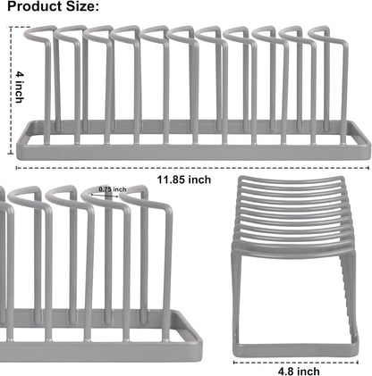 Hat Organizer for Baseball Caps - 2 Pack Space Saving Hat Stand Hold 20 Caps - Premium Metal Hat Rack for Baseball Caps Display & Organizer - No Install Hat Holder for Closet (Grey)