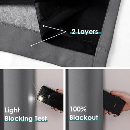 ChrisDowa 100% Blackout Curtains