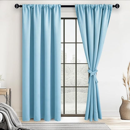 JIUZHEN Blackout Curtains for Bedroom– Thermal Insulated, Noise Reducing Room